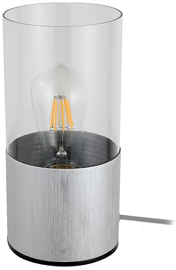 RABALUX Moderná stolová lampa ZELKOVA, 1xE27, 40W, okrúhla, chróm