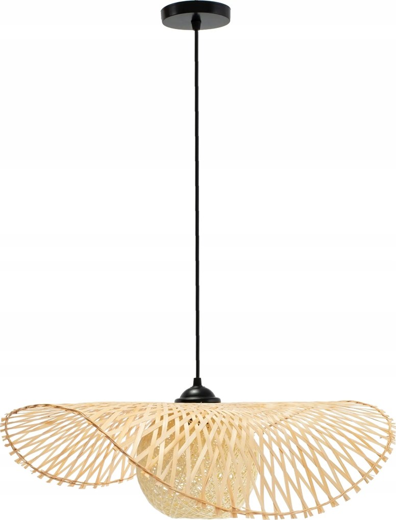 Stropné svietidlo BOHO hat - bambusové/čierne