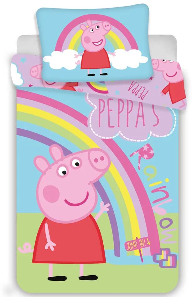 Obliečky do postieľky Prasiatko Pepa - Peppa Pig 02 100x135 40x60 cm 100% Bavlna Jerry Fabrics
