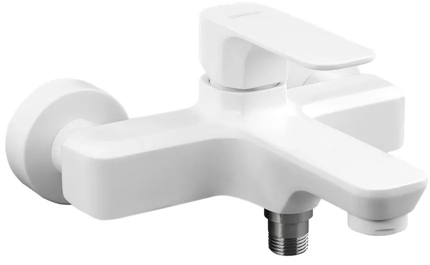 Biela nástenná vaňová batéria (2 výstupy) Spy – Sapho