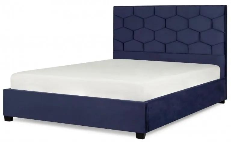 Hector Čalúnená posteľ Honey 160x200 modrá