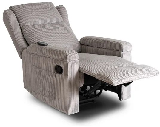 Masážne kreslo ANDREA, sivý menčester