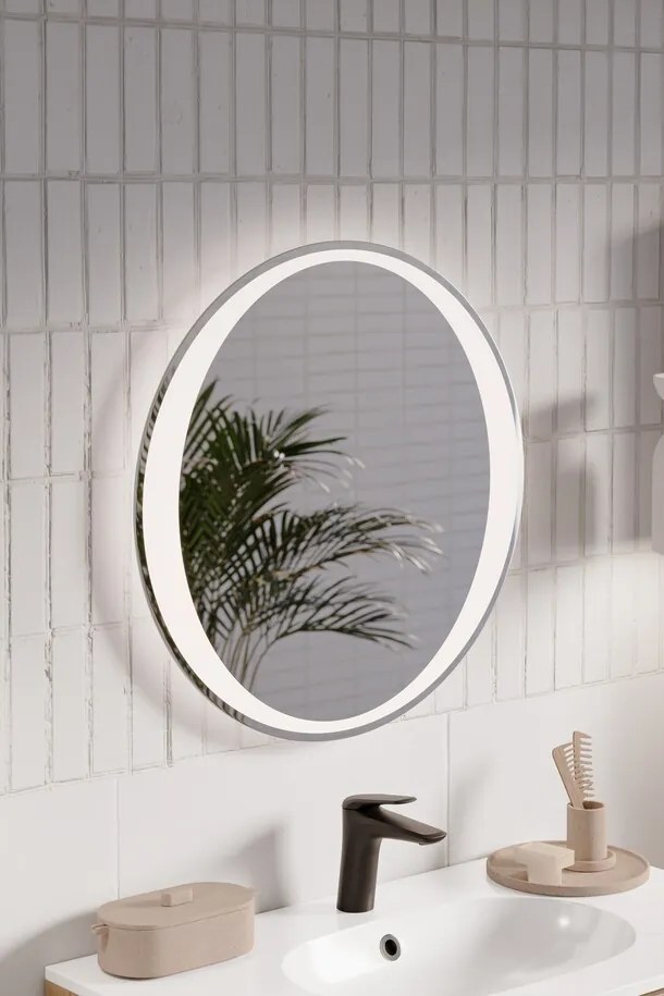 Nástenné kúpeľňové LED zrkadlo AURELIA 60 cm neutrálne