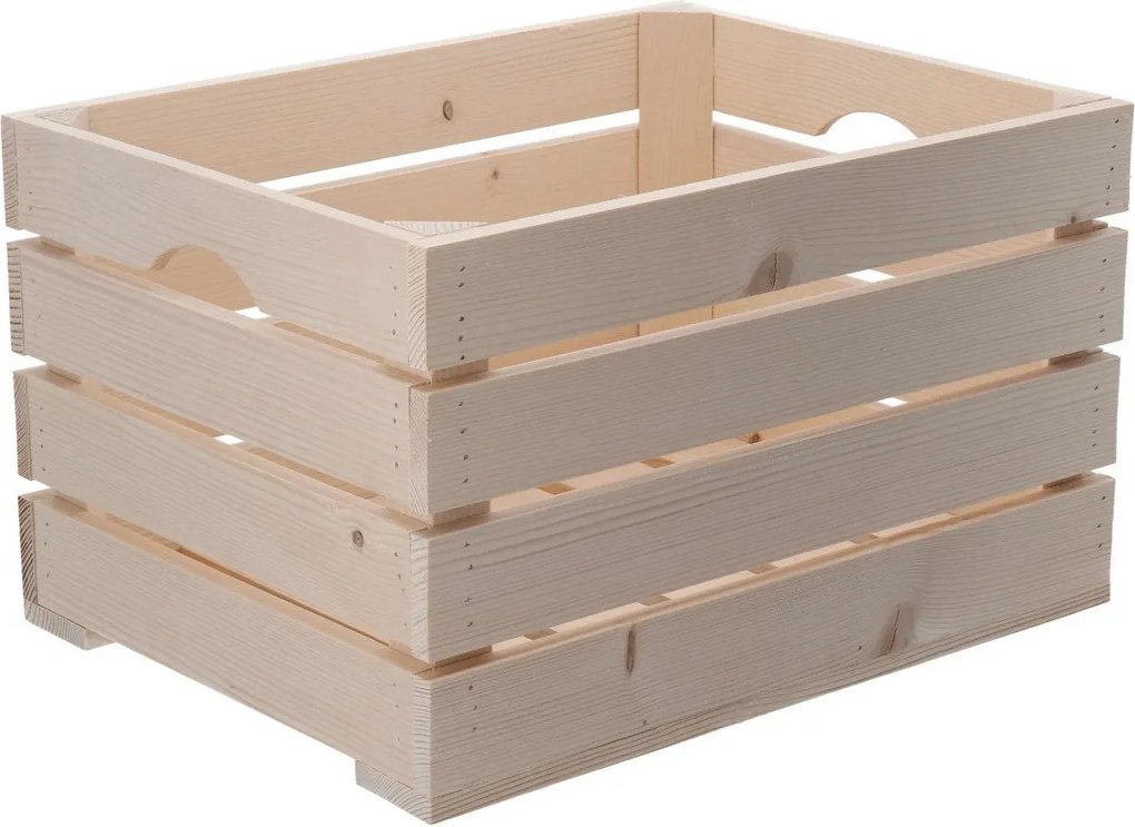 ČistéDrevo Drevená debnička 40 x 30 x 24 cm