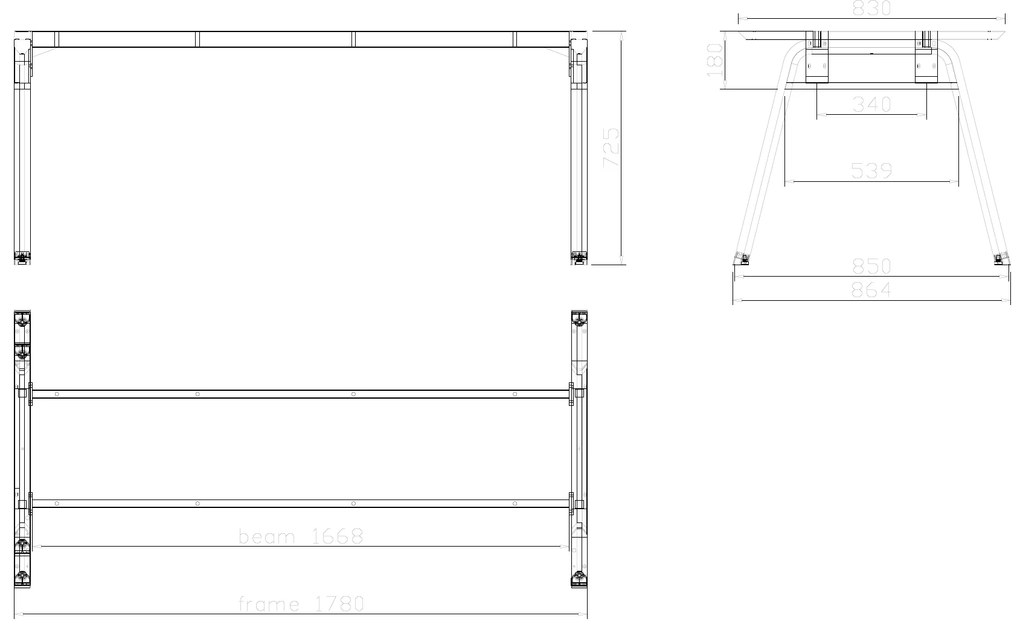 Kancelársky stôl PRIMO GAMMA, 1800 x 900 mm, biela podnož, buk