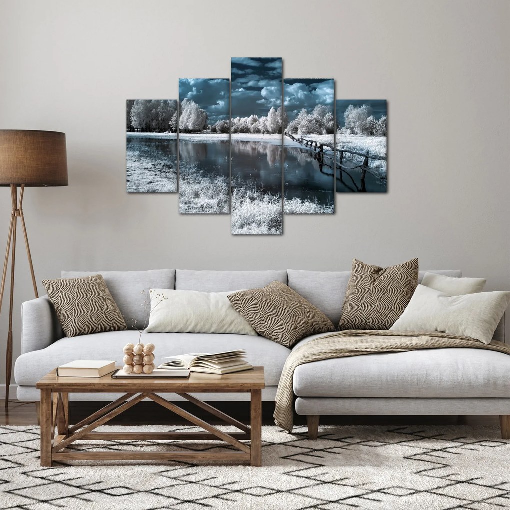 Obraz - Zamrznutá krajina (150x105 cm)