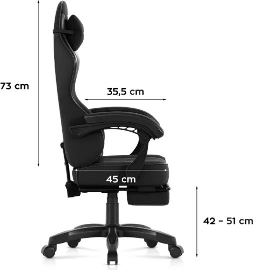 Herná stolička Force 3.7 Carbon Black