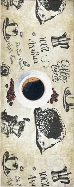 Protišmykový koberec / behúň ANDRE 2835 zelený / hnedý