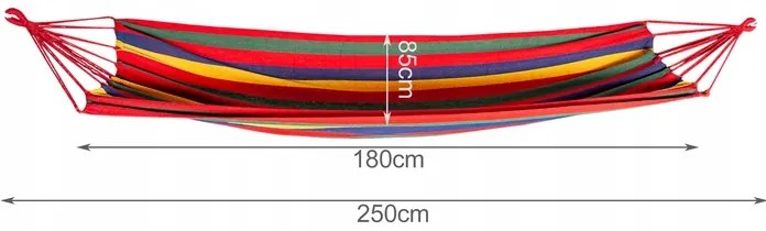 Gardlov Hamaka Hojdacia sieť 80 x 200 cm červené pruhy