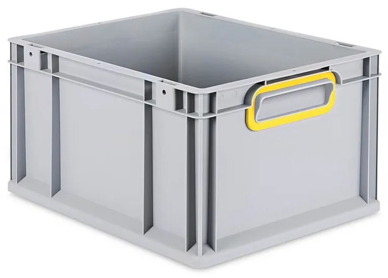 Sada 8 kusov - Eurobox Next Gen 2.0 - Stohovateľná nádoba s uzavretými rukoväťami - Žltá - 400 x 300 x 220 mm