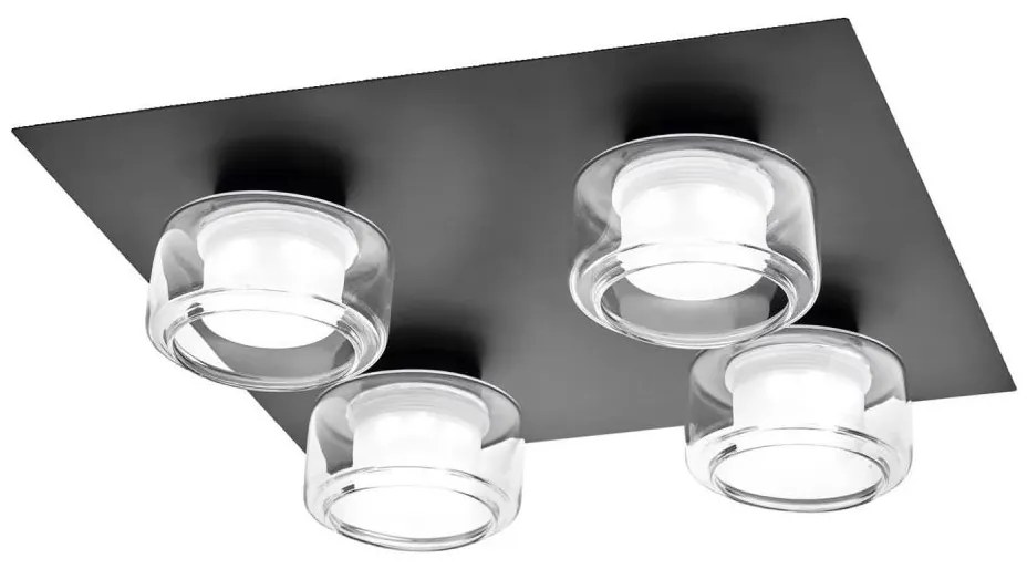 Osram -LED kúpeľňové stropné svietidlo ORBIS FLAME 4xLED/5,5W/230V IP44 čierne