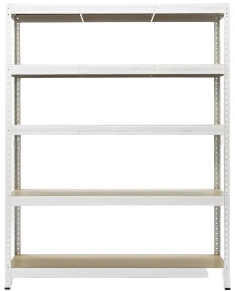 Policový regál 1800x1200x450mm, nosnost 1900kg, bílý | AKCE RH4512-5 BILA