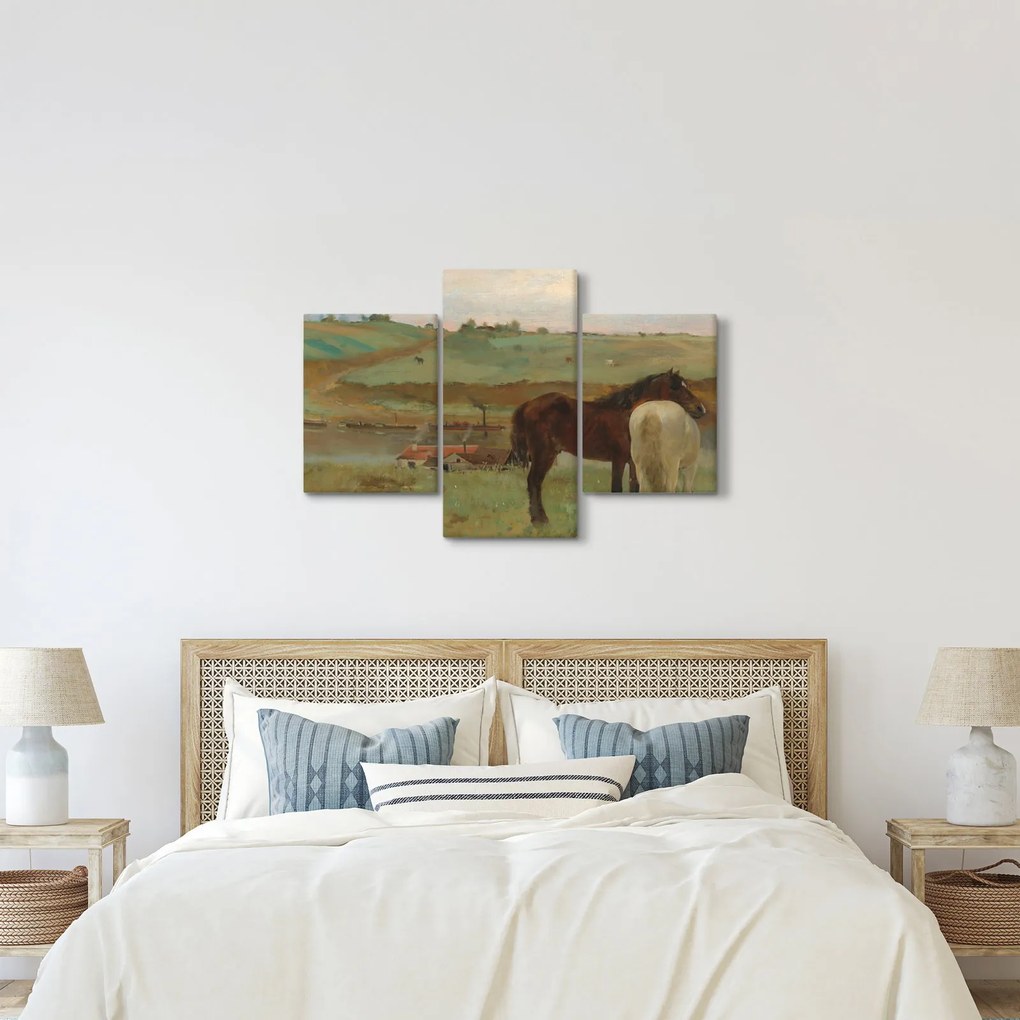 Obraz - Edgar Degas, Horses in a Meadow, reprodukcia (90x60 cm)