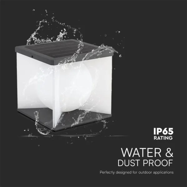 LED Solárne nástenné svietidlo LED/3W/3,7V IP65 3000K