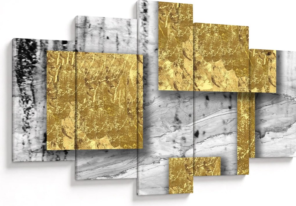 Obraz - Zlaté štvorce N⁰3 (150x105 cm)