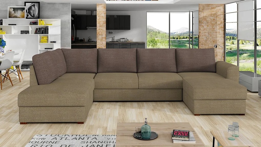 Rohová rozkladacia pohovka Astana Premium, Dostupné poťahy: Zoya 03, Strana: ľavá