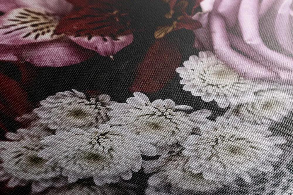 Obraz kytica ruží v retro štýle Varianta: 100x50