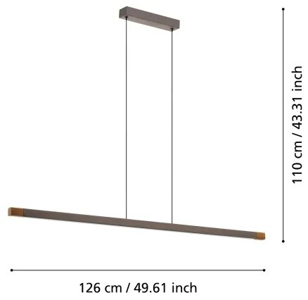 Eglo 900175 - LED Stmievateľný luster na lanku LISCIANA LED/22W/230V 3000K