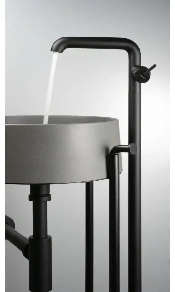 Deante CQS_SU4S - Umývadlo na dosku SILIA pr. 36 cm granit/metalická sivá