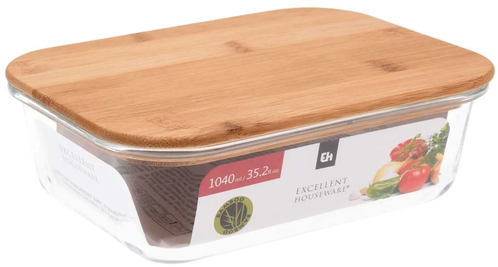 Sklenená nádoba na potraviny Eko 1040ml