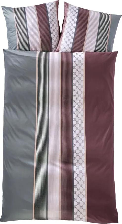 Mako-saténová posteľná bielizeň 'Cornflower Stripes' JOOP! coal
