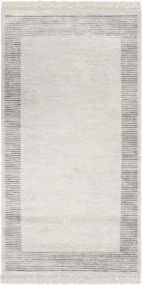 Sivo-béžový zamatový koberec Deri Dijital, 160 × 230 cm