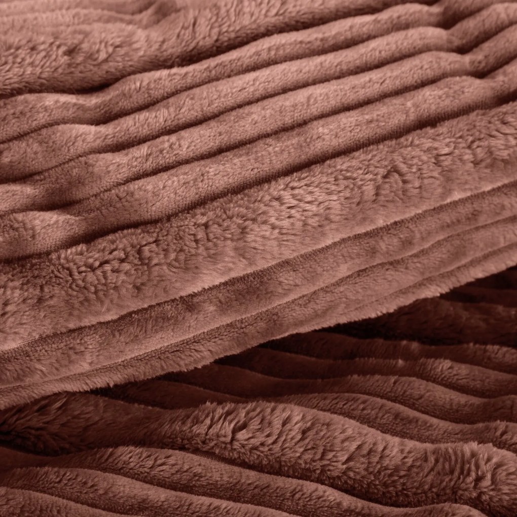 FLANELOVÁ DEKA NINA 150X200 CM SVETLOHNEDÁ