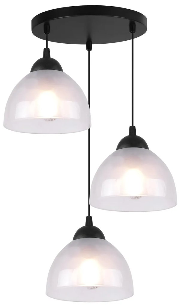 Závesné svietidlo Venice, 3x mliečne sklenené tienidlo, O