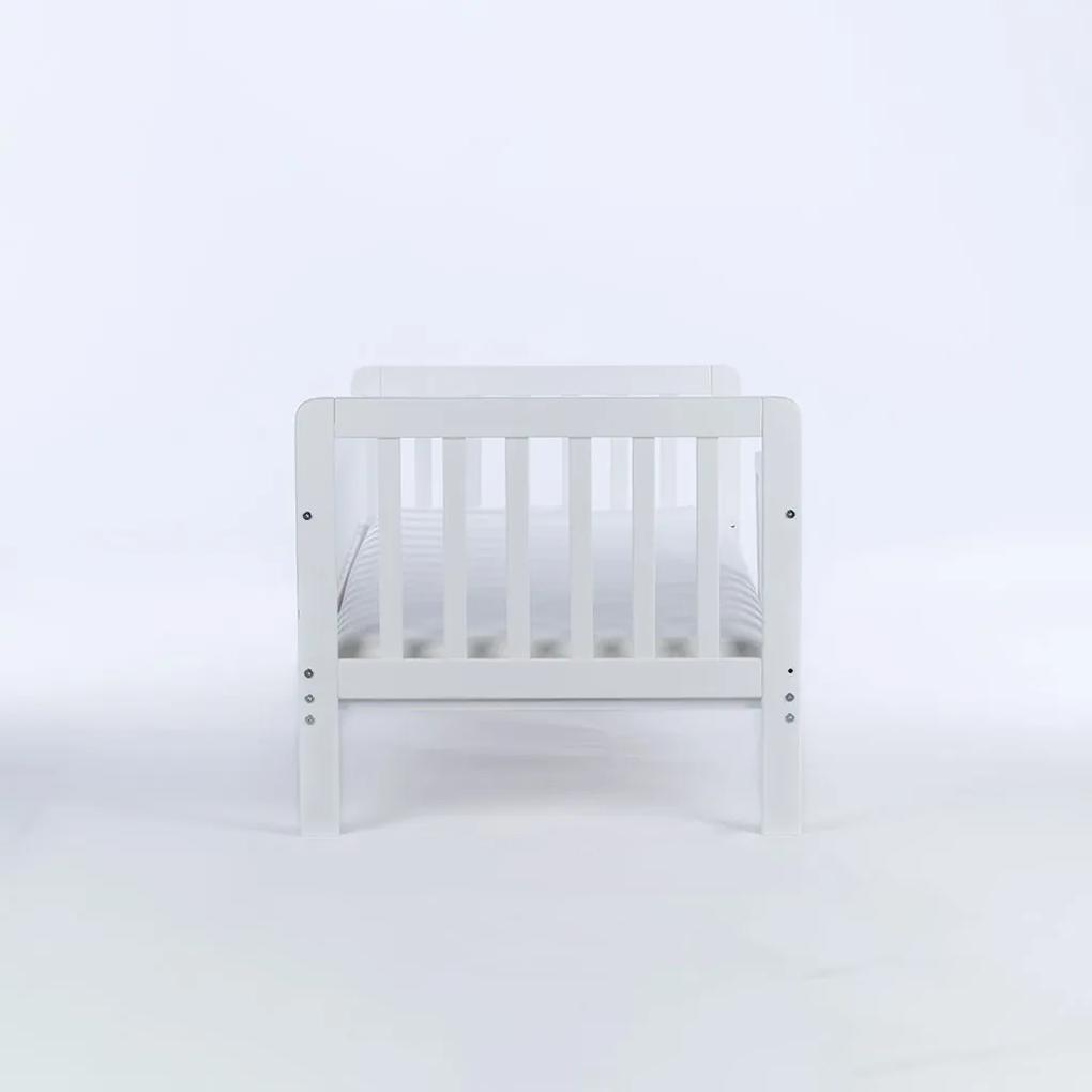 Detská posteľ so zábranou Drewex Nidum 140x70 cm biela