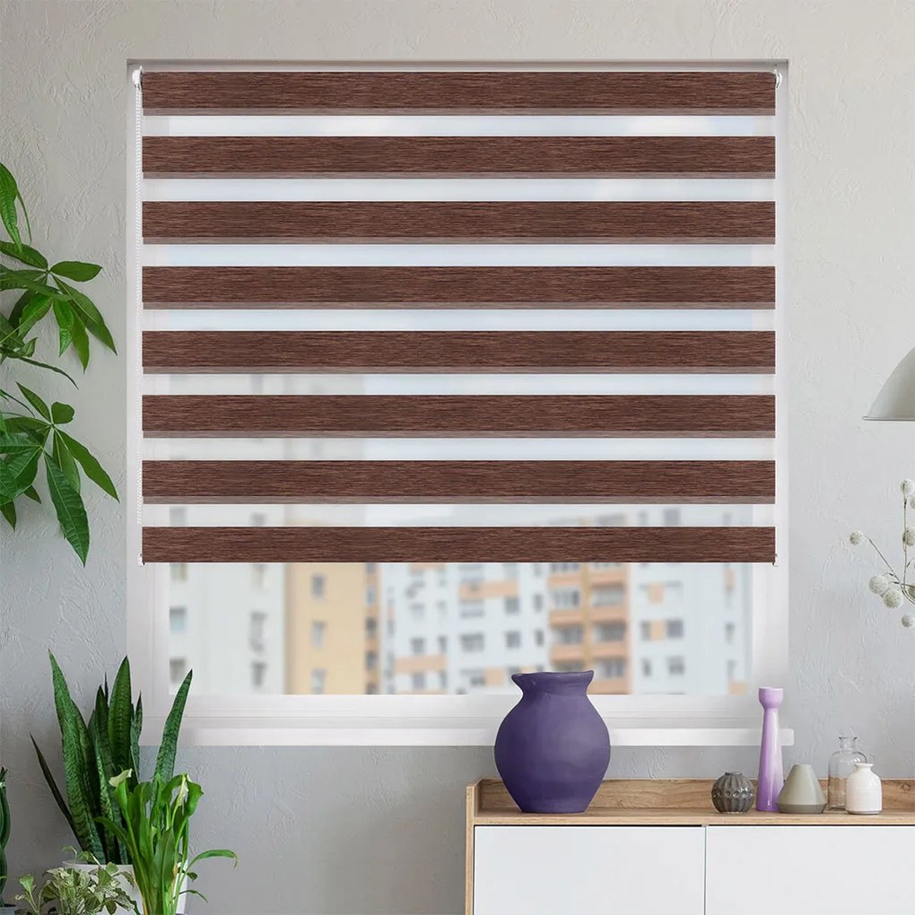 FOA Roleta Deň a noc, PREMIUM, Gaštan, AA 3260 , 43 x 220 cm