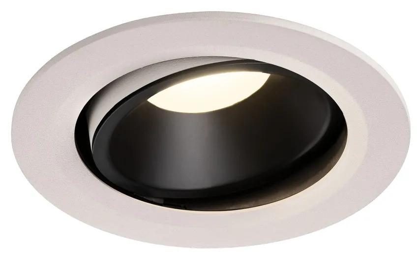 Stropné svietidlo SLV NUMINOS® MOVE DL L vnitřní LED zápustné stropné svietidlo biela/čierna 4000 K 20° otočné a výkyvné 1003685
