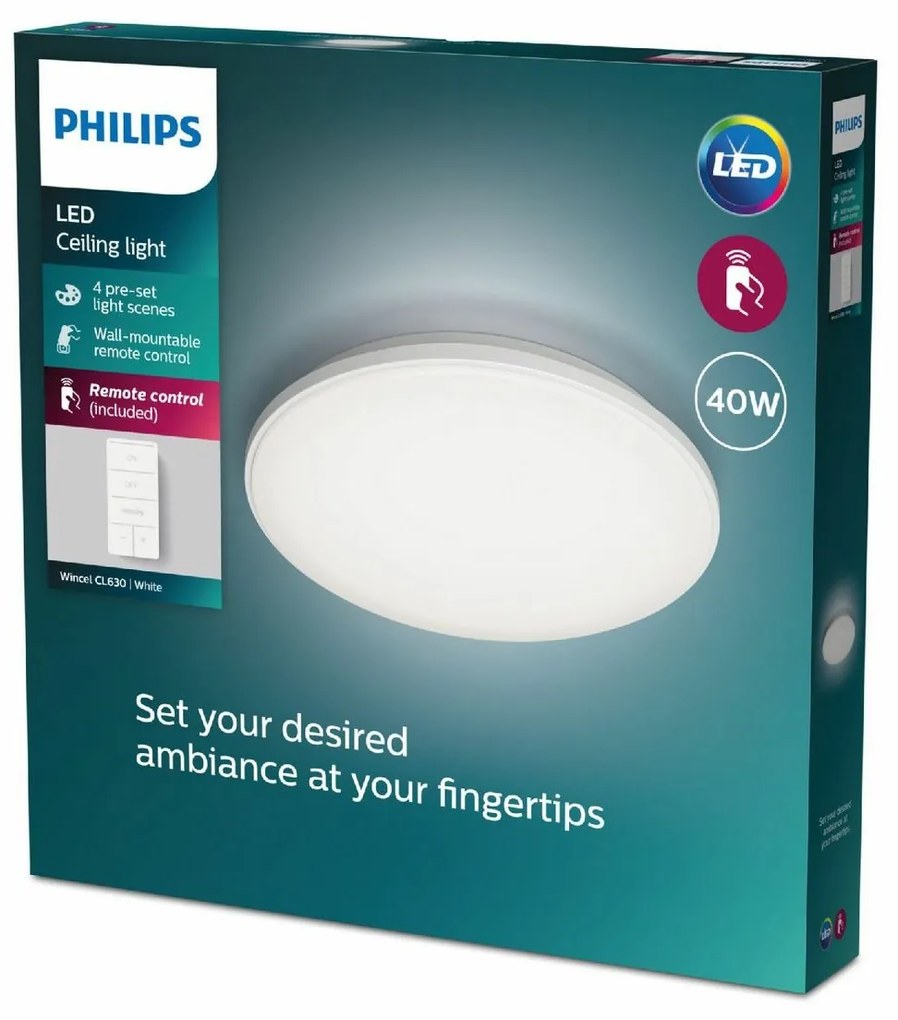 Philips 8720169196131 stropné LED svietidlo  Wincel 1x 40 W 4300lm 2700-6500K pr. 47,8 cm + ovládač