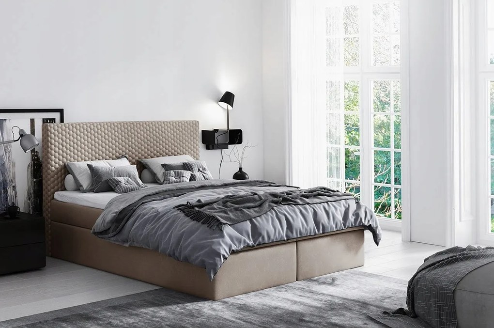 Manželská posteľ 180 cm Maridos (cappuccino)