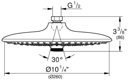 GROHE 26457000 - Sprchová hlavica EUPHORIA 260 mm lesklý chróm