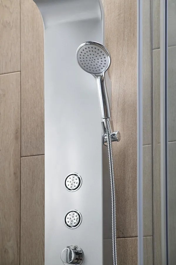 Aqualine Aqualine, TUSA sprchový panel s batériou, 1400 mm, hliník, SL680