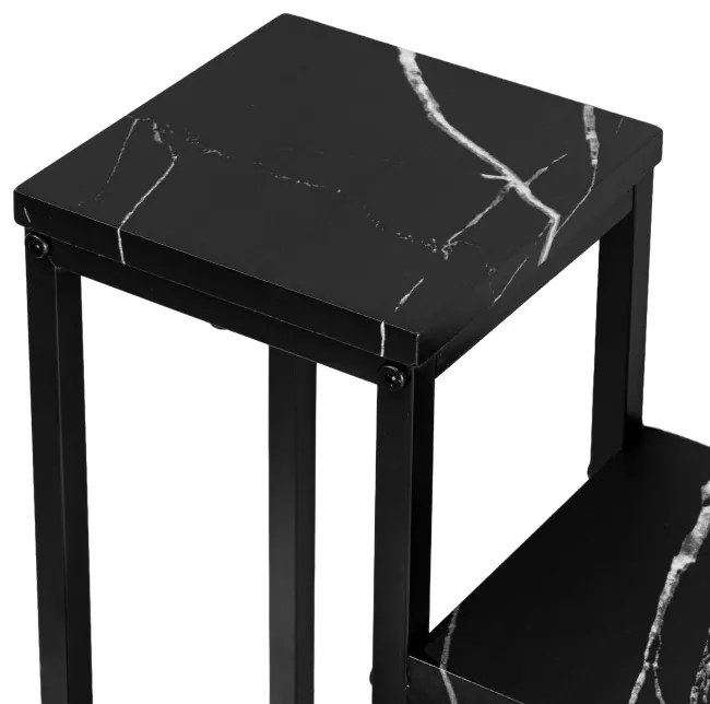 Stojan na kvety MOGREN čierny mramor