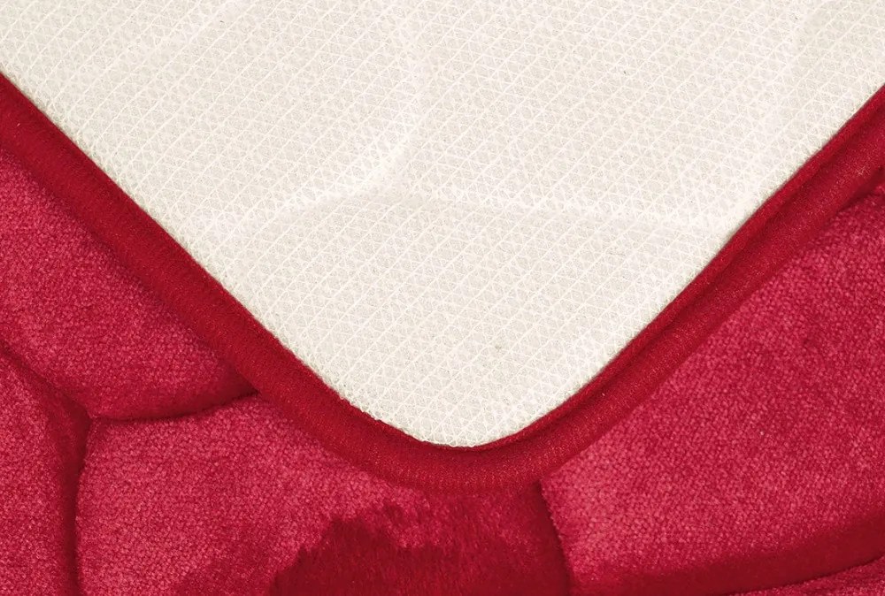 BO-MA, Protišmyková kúpeľňová predložka 3D 0133 Red, 50x40, červená, kúpeľňa