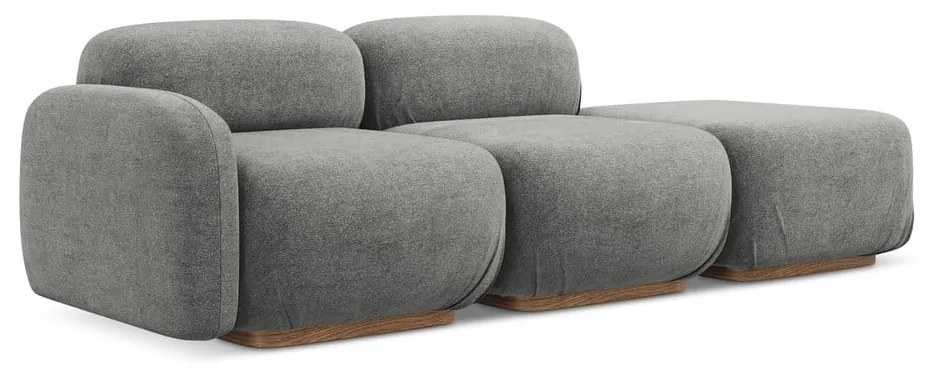 Sivá leňoška z textílie buklé (pravý roh) Ailani – Makamii