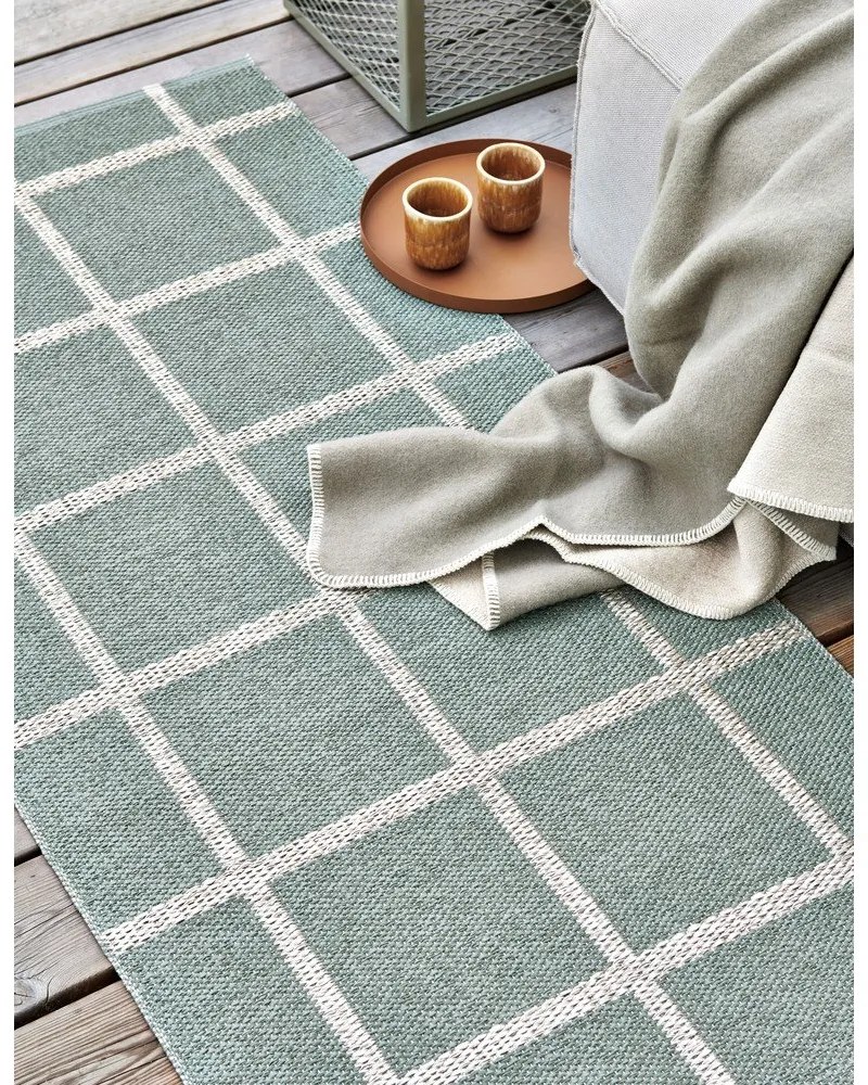 Sivobéžová deka s prímesou vlny 140x200 cm Ylva Dark Linen – Pappelina