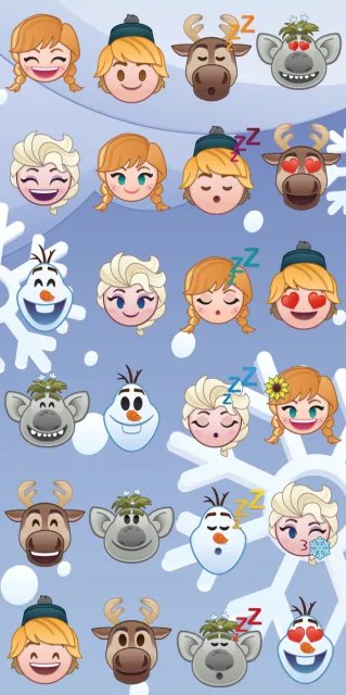Jerry Fabrics Osuška Emoji Ledové království Frozen, 70 x 140 cm