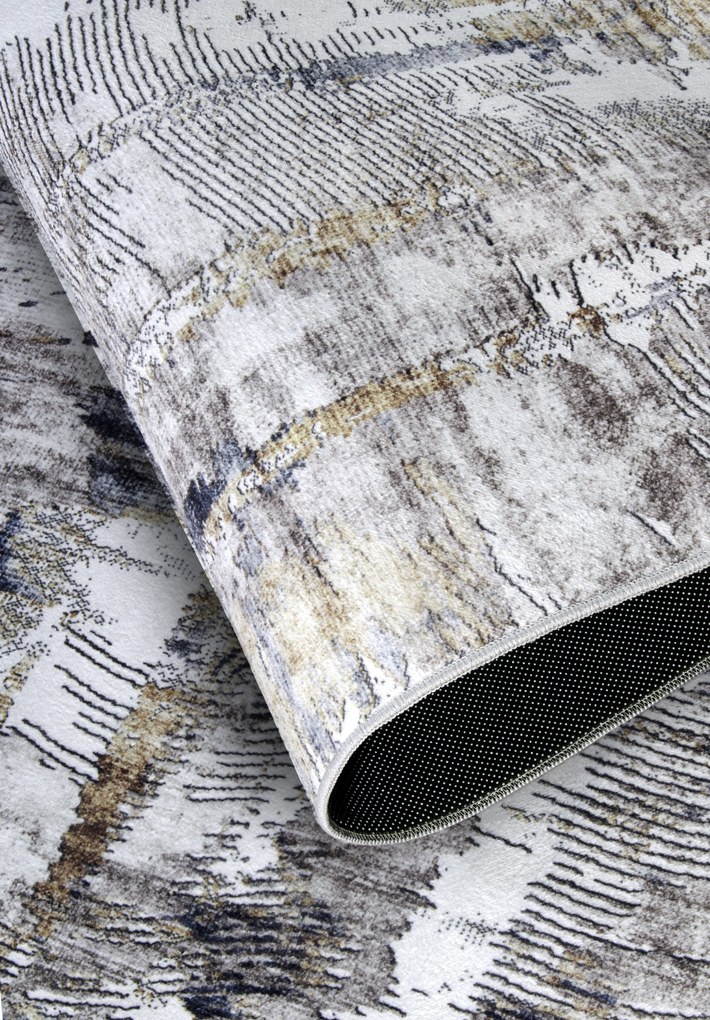 Kusový koberec Imagination New 106037 Anthracite/Gold z kolekcie Elle, 80x150, šedá, obývacia izba, ELLE Decoration