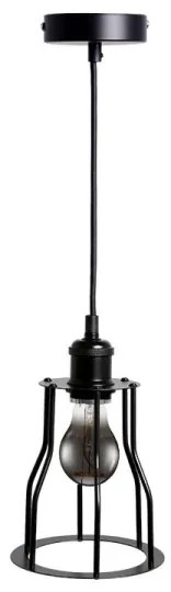 Luster na lanku 1xE27/60W/230V pr. 15 cm čierna
