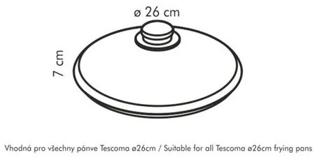 Tescoma Sklenená pokrievka UNICOVER, 26 cm, 26 cm