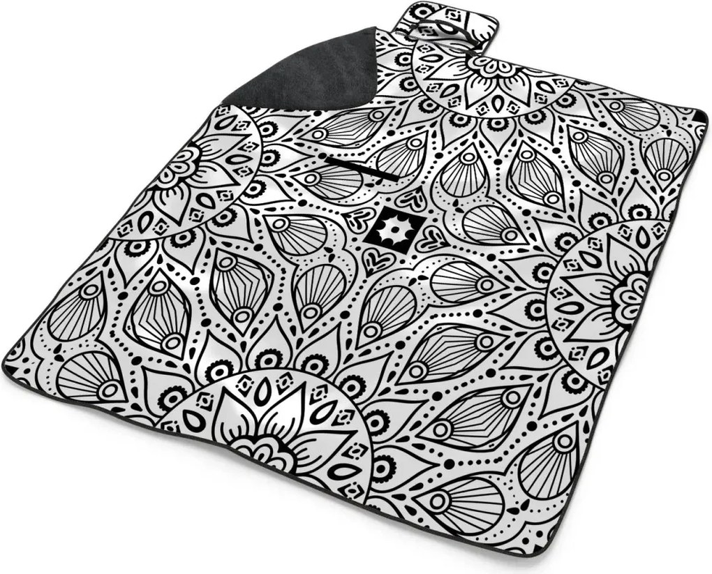 Sablio Plážová deka Biele mehendi: 200x140 cm