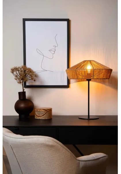 Lucide 10513/40/72 - Stolná lampa YUNKAI 1xE27/60W/230V hnedá