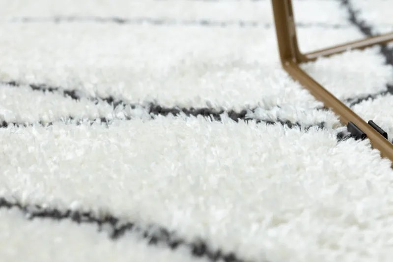 Dywany Łuszczów, Kusový koberec Mode 8522 abstract cream/black, 120x170, biela, chodba / predsieň