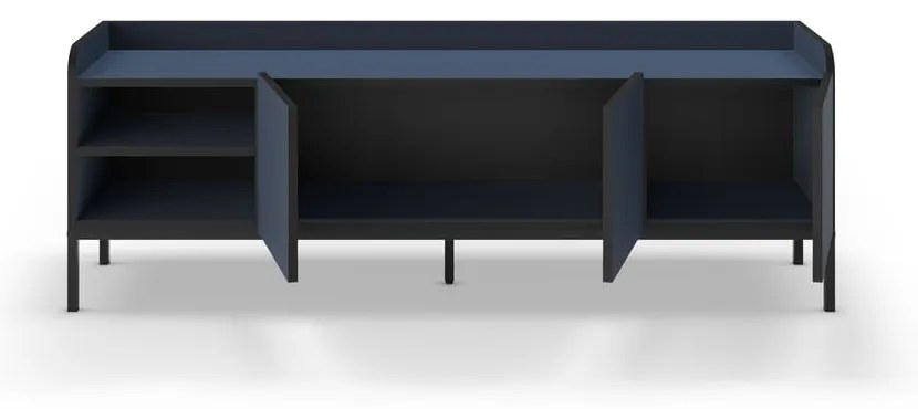 Modrý TV stolík 160x55x42 cm Adara – Marckeric