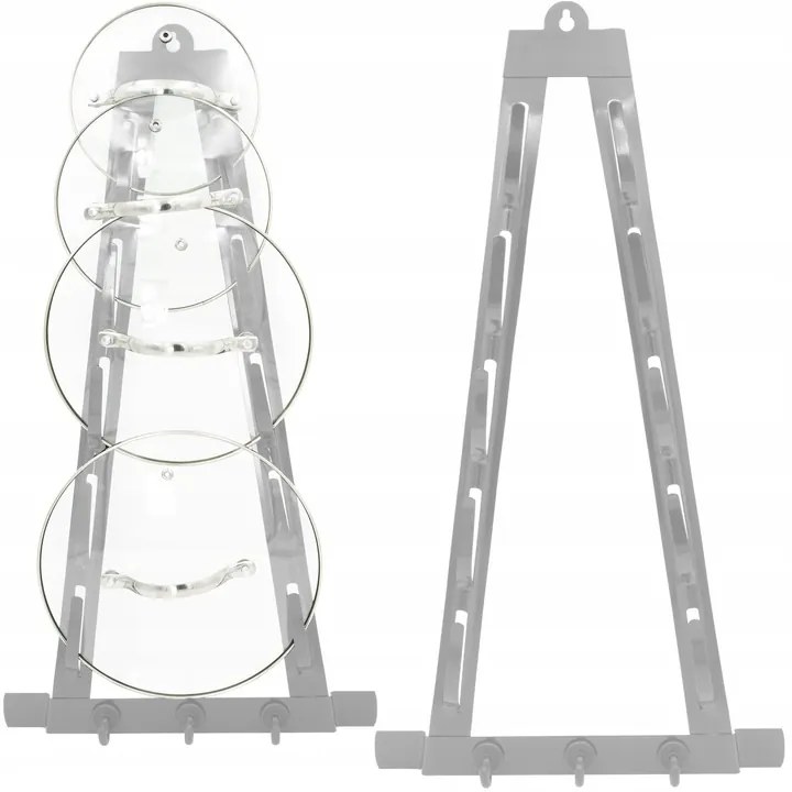 ALTOM Organizér na pokrievky, 5 pokrievok s háčikmi, biely XXL - 57x31 cm