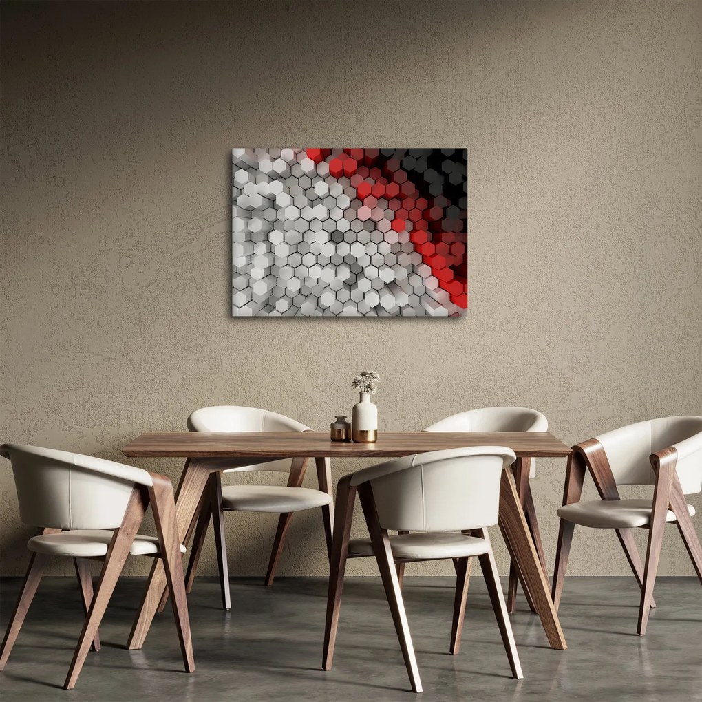 Obraz - 3D hexagóny (70x50 cm)
