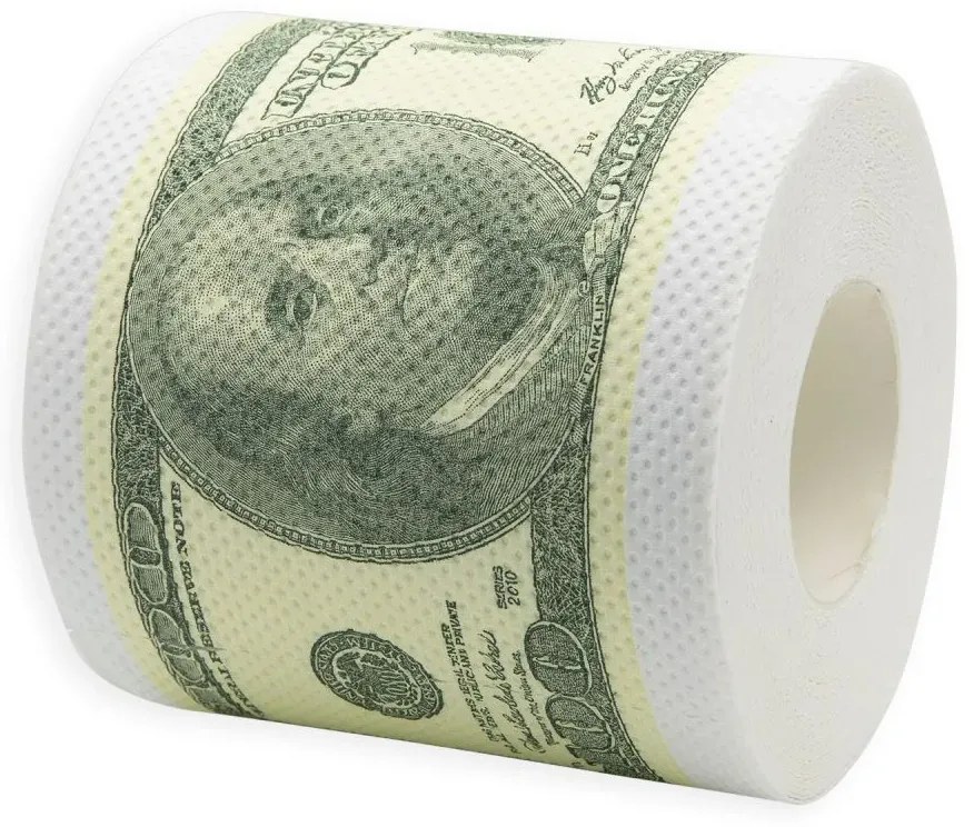 ONE DOLLAR Toaletný papier s motívom amerických dolárov